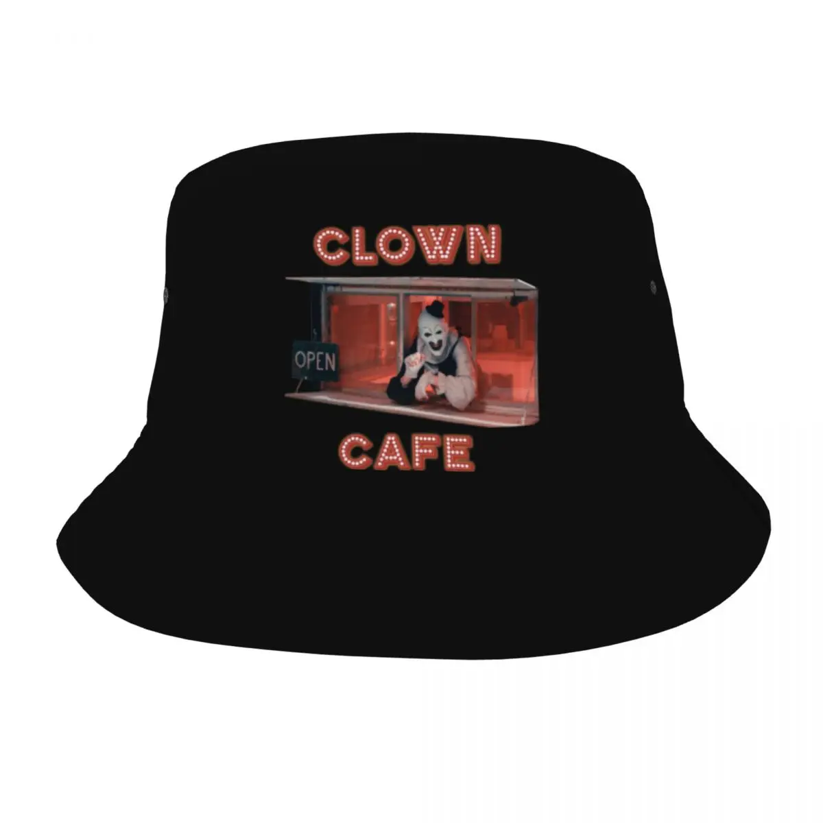 Spring Headwear Terrifier 2 Art The Clown Cafe Merch Bucket Hat Casual Unisex Sun Hat Bob Hat Lightweight Fisherman Cap Outdoor