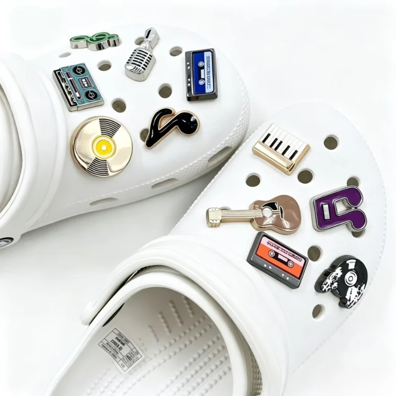 3D Musical Instrument Set Shoe Charms Accessories Piano Violin DIY Clogs Slide Sandals Garden Shoe Decoration Buckles Pins Gifts - view 4