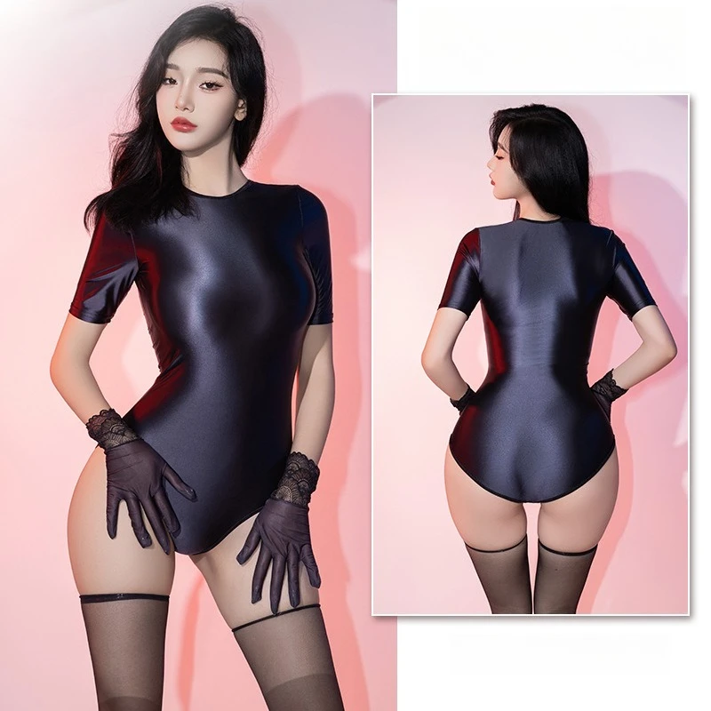 المرأة مثير ملابس السباحة ضيق مرونة عالية النفط حريري عالية المرونة رقيقة جدا مثير ملابس السباحة ليلة ملابس للنادي انظر من خلال الملابس الداخلية #3