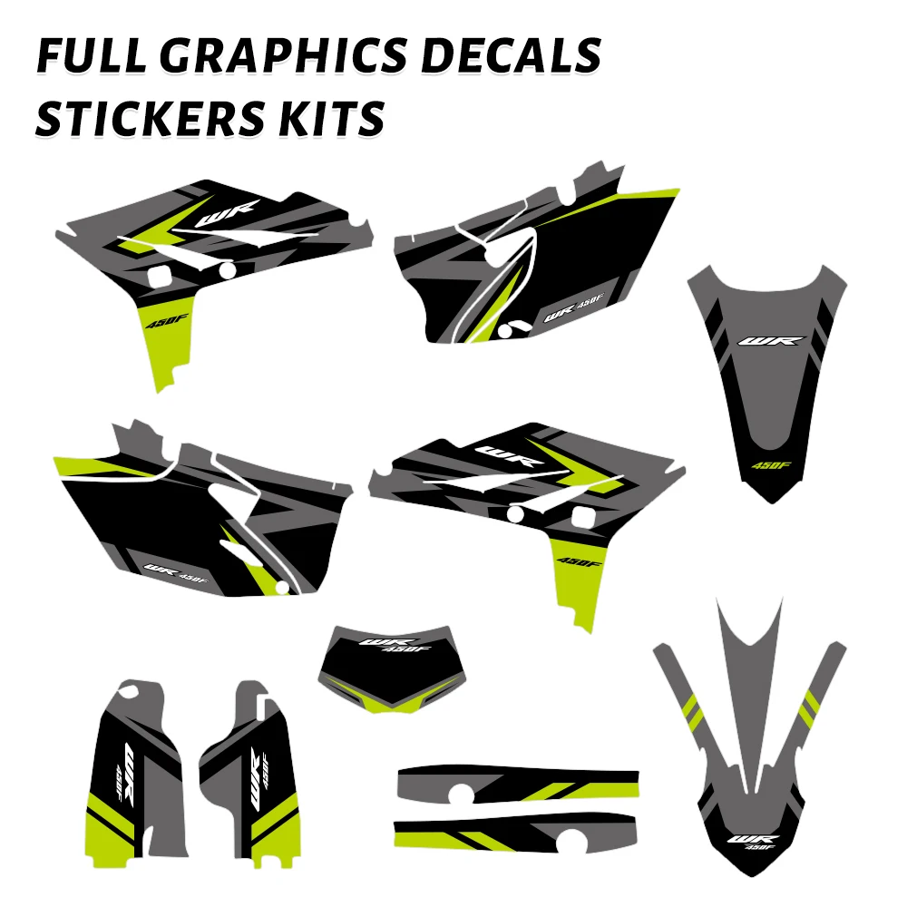 

Fit for Yamaha WR450F WR 450F 2012 -2015 2013 2014 Motocross Fairing Deco Graphic Background Decals Sticker Kit
