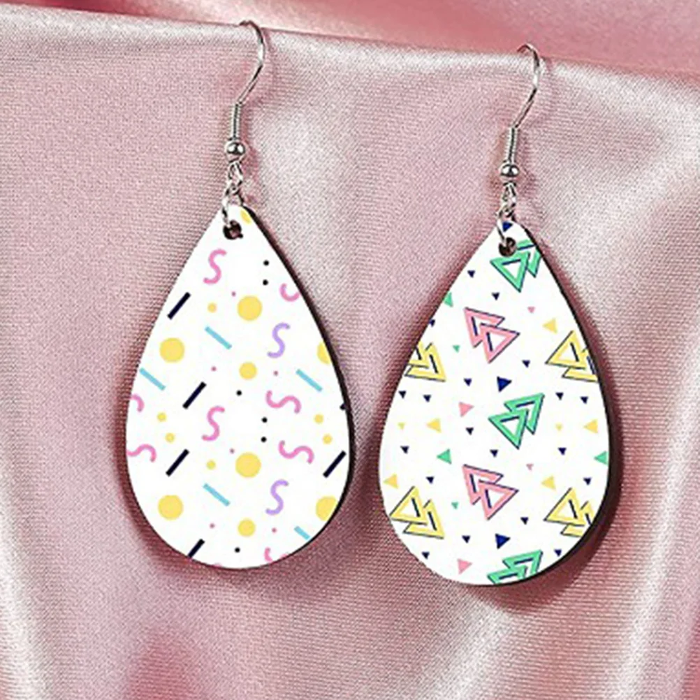 

50Pcs Waterdrop Blank Earrings Sublimation DIY Supply for Handmade Jewelry Craft Sublimation Earring Accessories