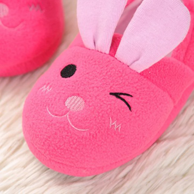 Fashion Toddler Girl Slippers for Home Gear Baby Items Loafers Plush Warm Indoor Cartoon Bunny Children Kid House Footwear Gifts