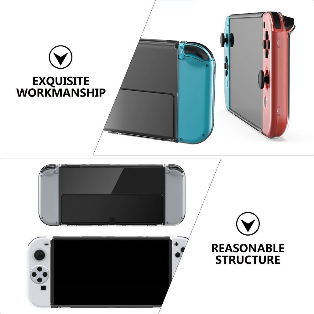 

1 set 1 Set Compatible For Switch Oled Clear Protective Cover Sturdy Shockproof Game Console Case Gaming Accessories
