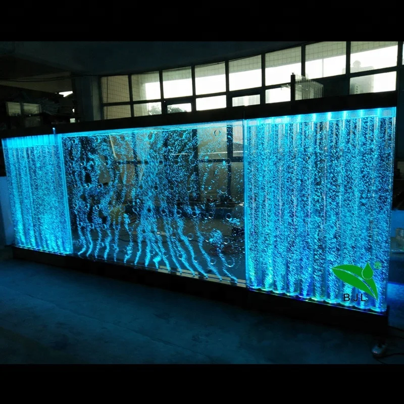 Custom, multi colors LED light swirl water features Wall led water bubble wall panel