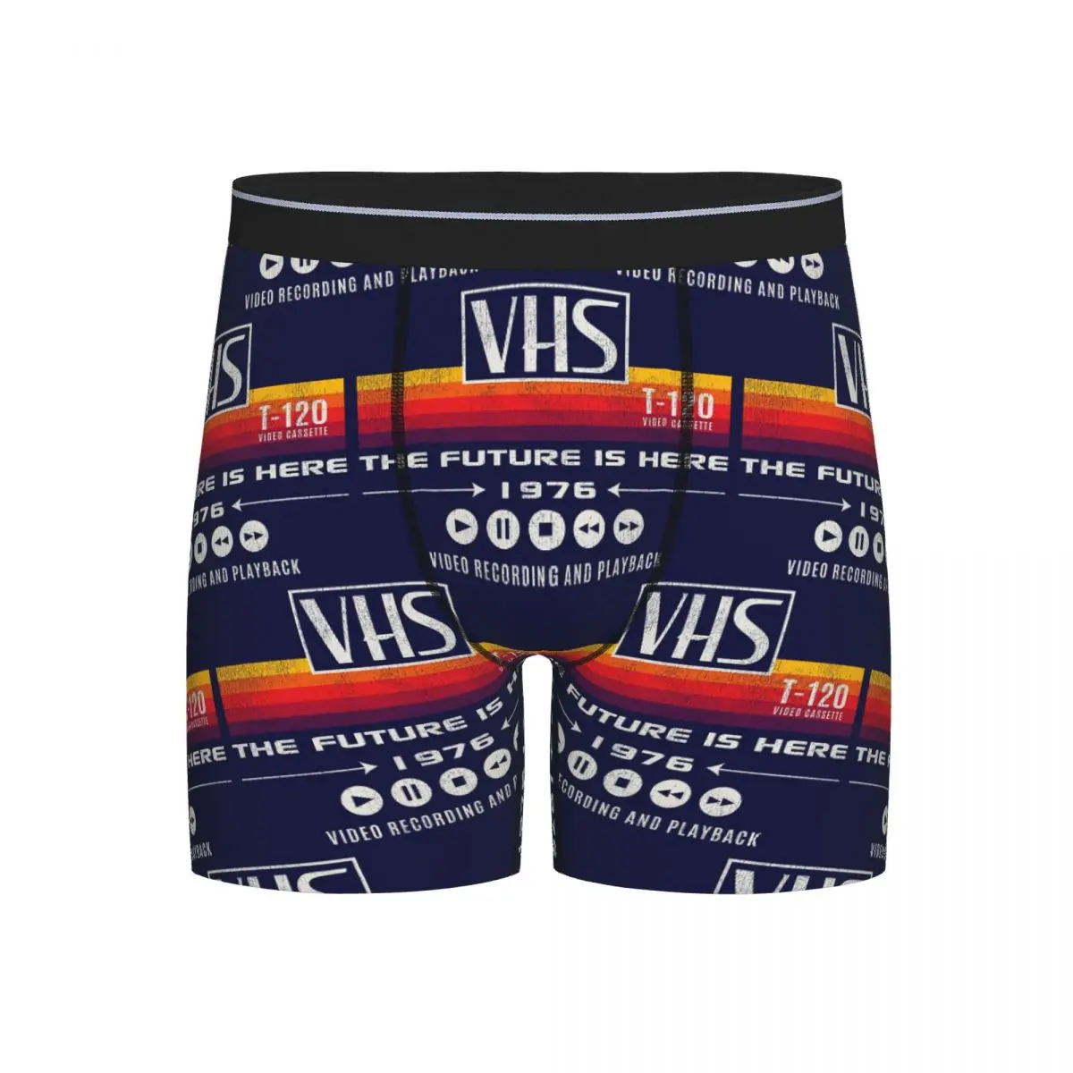 

Long Boxer Underpants Shorts VHS The Future Is Here 1976 Worn Out Dks Panties Male Underwear for Homme Man Boyfriend Gifts