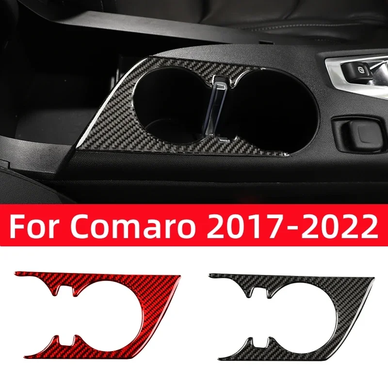 

Для Chevrolet Camaro 2017-2022 аксессуары интерьер из настоящего углеродного волокна автомобильный держатель для чашки панель рамка крышка декоративные наклейки