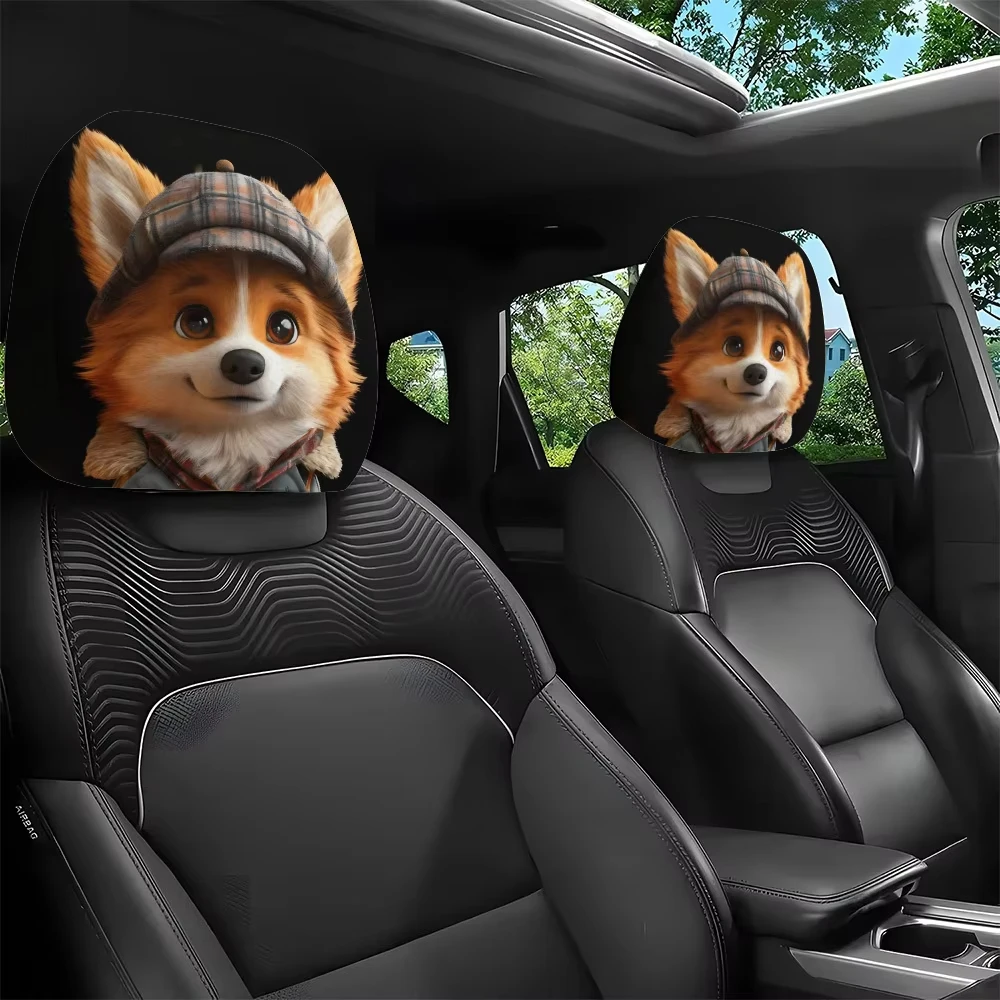 Auto Decor Headrest Cover, Versatile Accessory for Automobile Seat Protection
