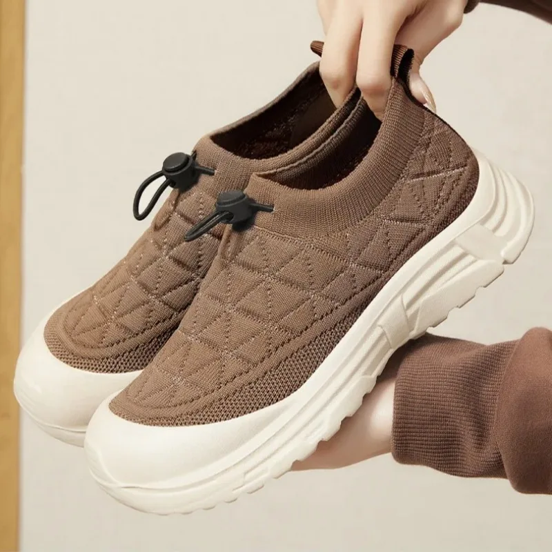 

New Women's Soft Sole Slip-On Shoes Comfort Breathable Lightweight Walking Sneakers Fashion Casual Leisure Loafer Flats for Moms
