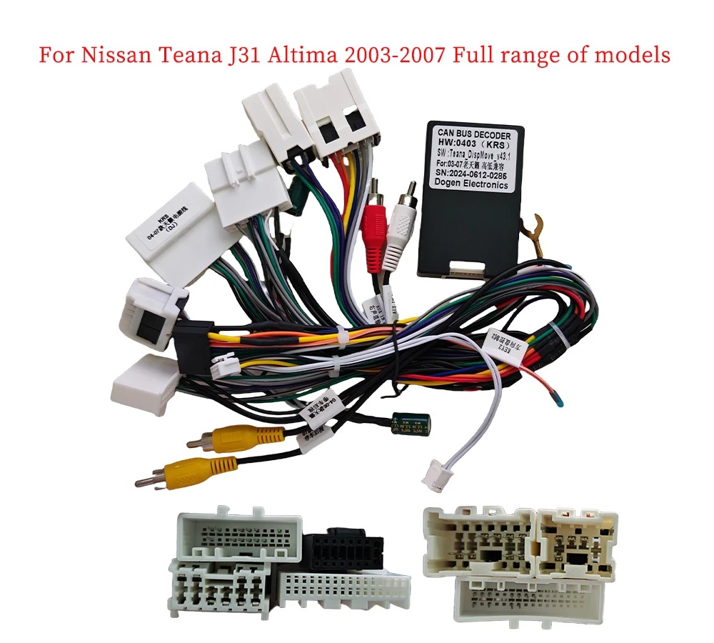 

Car Wiring Harness Adapter Canbus Box Decoder For Nissan Teana J31 Altima Cefiro 2003-2007 Android Radio Power Cable