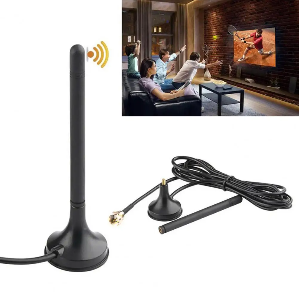 TV Antenna Wide Range 360 Degree Signal Reception Suction Up GSM/3G/4G/WIFI Digital Box High Gain Indoor Antenna TV Accessories