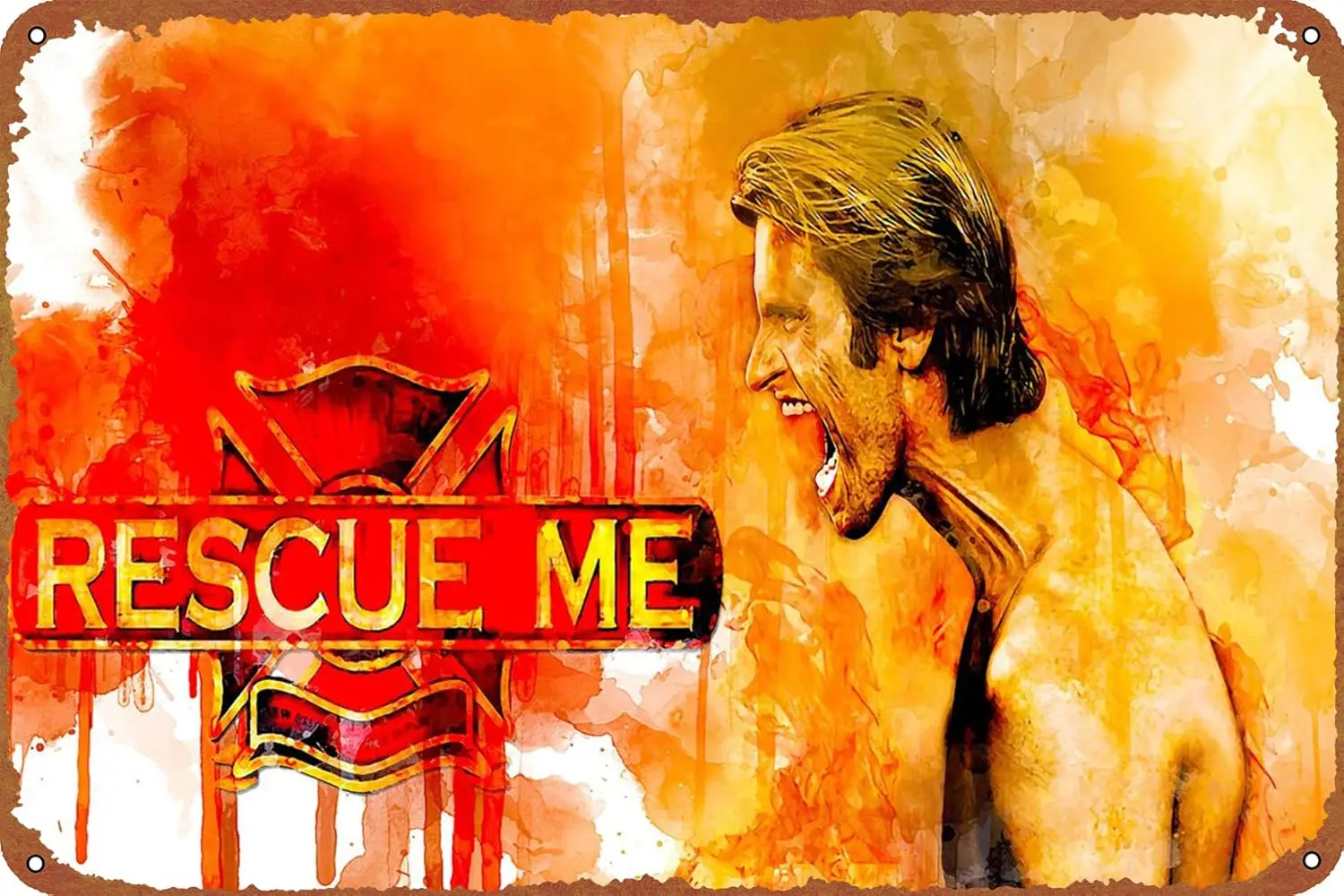 Rescue Me Poster Tin Sign Cafe bar Home Wall Art Decoration Retro Metal Tin Sign 8x12 inch