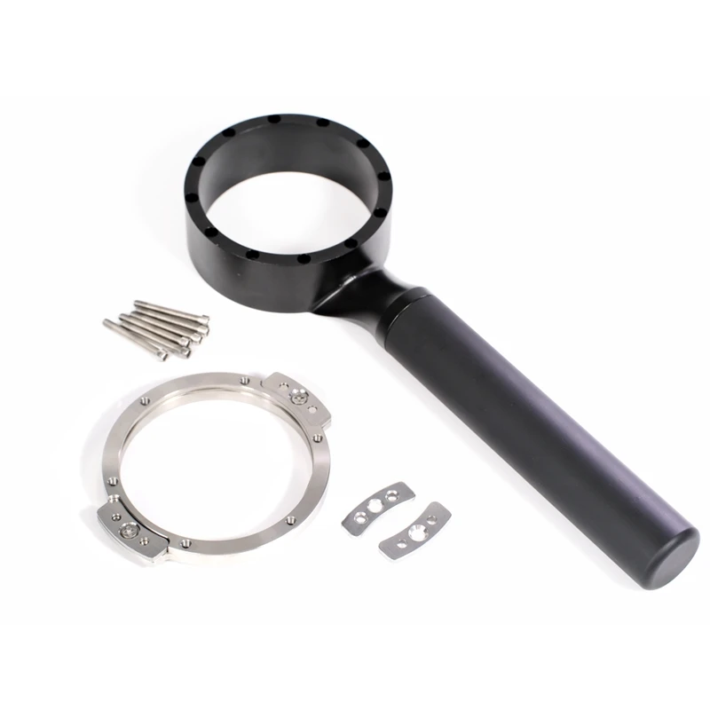 1pcs for Mischiefs  V2 bottomless flat coffee machine handle deformable horn/gold coin double spout