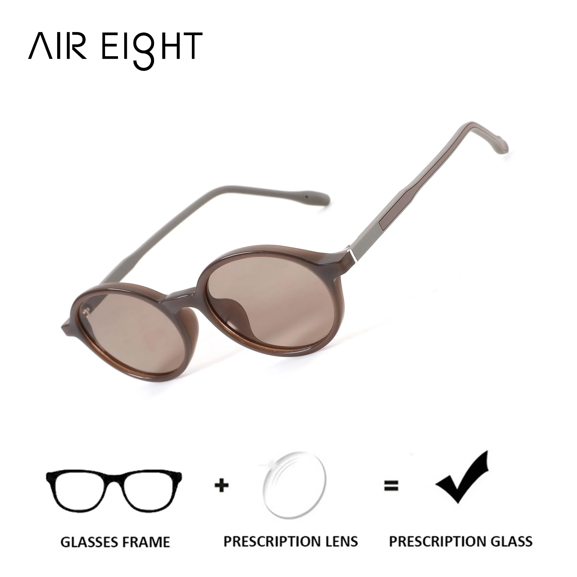 Lunettes de soleil progressives polarisées UV400 avec verres TAC, monture ovale en plastique, taille L, pour femmes et hommes, AIR EIGHT