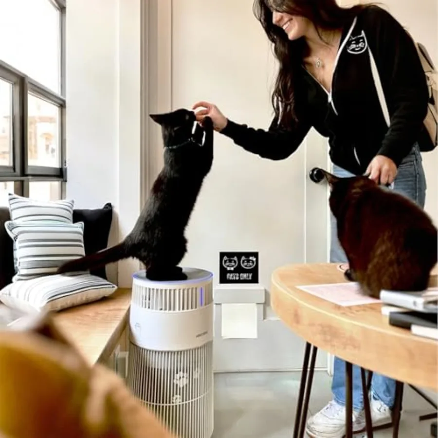 منقي هواء HEPA 3 في 1 لإزالة الروائح والغبار لشعر الحيوانات الأليفة في غرف كبيرة تصل إلى 1644 قدمًا، تطبيق ذكي يتم التحكم فيه بـ 360 هواء #3