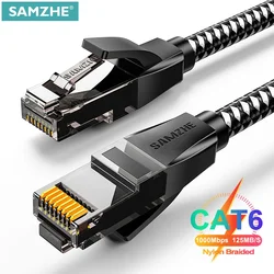 Samzhe Ca6 Ethernet Cable Cat 6 Gigabit High Speed 1000Mbps Internet Cable RJ45 Shielded Network LAN Cord for PC PS5 PS4 PS3