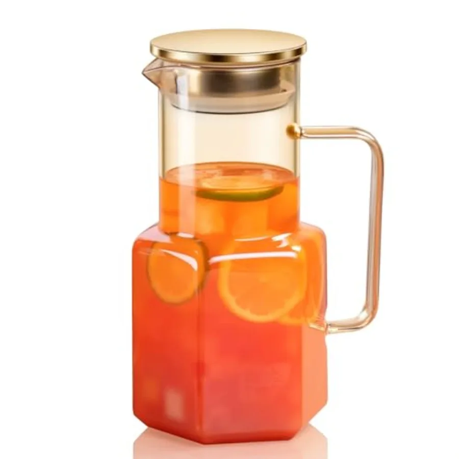 

Smooth-Finish Glass Kettle, Ideal for Daily Tea Brewing Amber, 44 oz