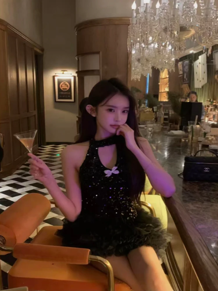 

Красное вечернее платье с блестками и пышной юбкой для женщин, элегантное, сексуальное, для выпускного вечера или бала