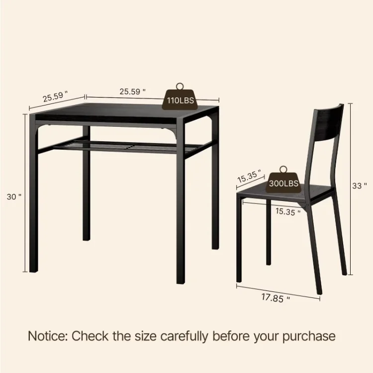 For Wholesale Space Saving Luxury Unique Design Table and Chairs Elegant Kitchen Dining Table Set With 2 Chairs for Dining Room