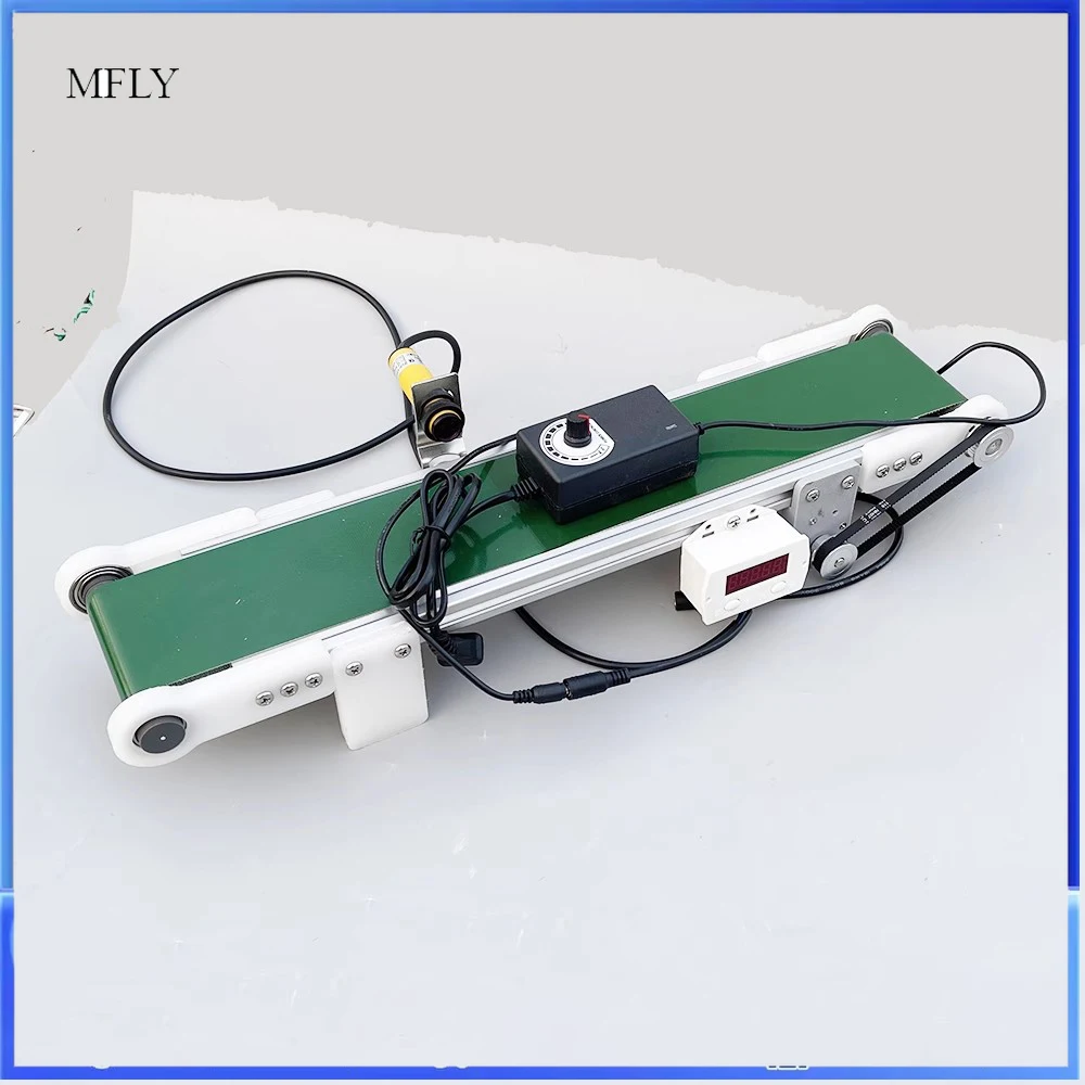 Small Desktop Conveyor Belt With Photoelectric Counter Mini Production Line Conveyor Auto Frictional Force Experiment Device