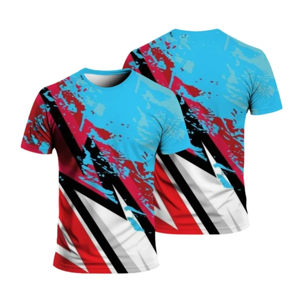 

Summer Line 3D Print T-Shirts Streetwear Men Fashion Casual Oversized O-Neck Short Sleeved T Shirt Tees Tops Men clothing