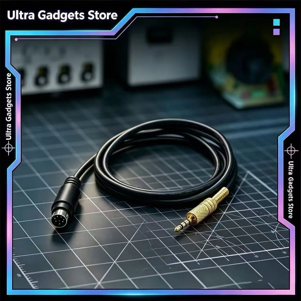 Mini DIN6 to 3.5mm Radio Sound Card PTT Audio Cable for YAESU FT‑891 FT‑857 FT‑817 FT‑991 FT‑450D