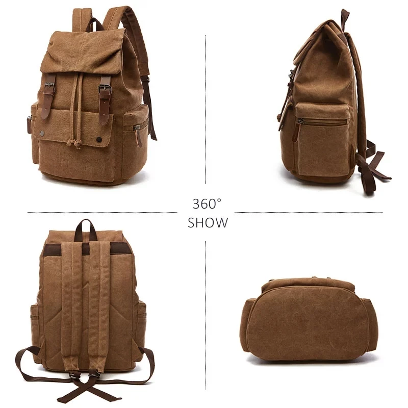 vintage Canvas Laptop Backpack For Men Women School Mochila Feminina Fashion Anti-Theft Women Travel Backpacks School Backpack