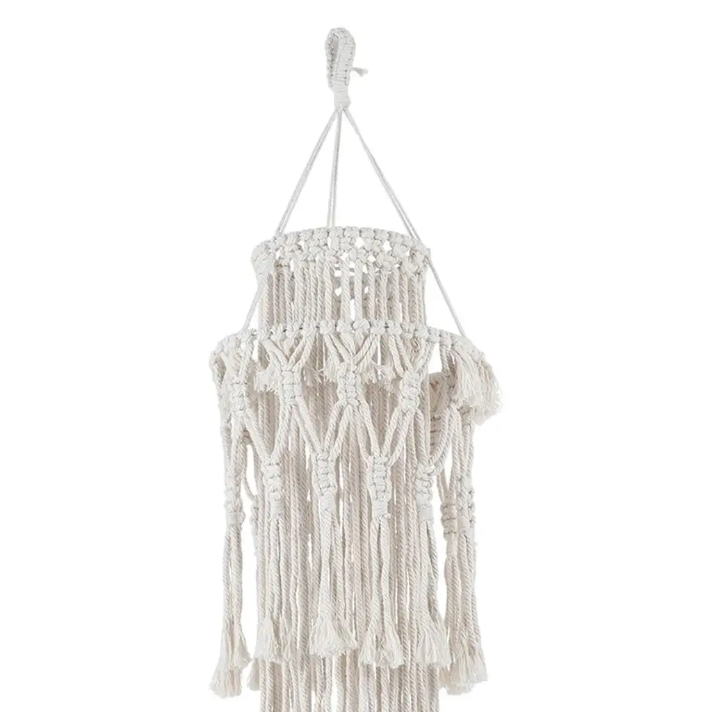 Macrame Lamp Shade Woven Boho Lampshade Cover for Nursery Wedding Decor