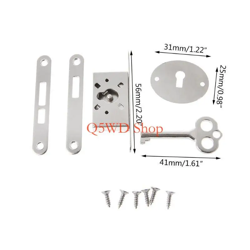 Khóa ngăn kéo cổ điển Q5WD với khóa đồ cổ nhỏ hộp nhỏ