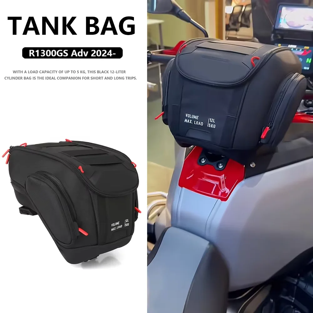 

Motorcycle Waterproof Fuel Tank Bag Logo 12L Tool Backpack Portable For BMW R1300GS Adventure GS1300 R 1300 GS ADV 2024 2025