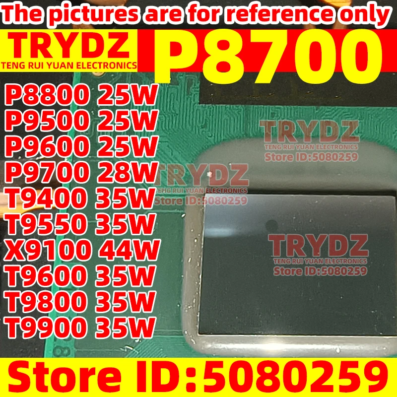 3-1pcs New P8700 P8800 P9500 P9600 P9700 T9400 T9550 T9600 T9800 T9900 X9100