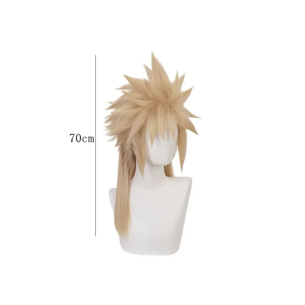 أنيمي فاينل فانتسي السابع سحابة الفتنة الشعر الاصطناعية شعر مستعار تأثيري الكتان شقراء الدعائم