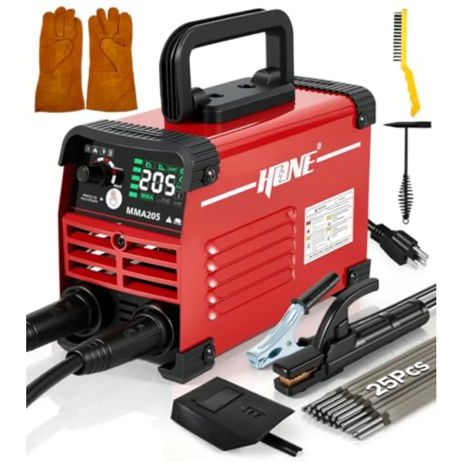 

HONE Stick Welder 110v, Upgraded 205Amp Mini Welding hine with Lift Tig Welding, IGBT Inverter Arc Welder hine 110v with Hot St
