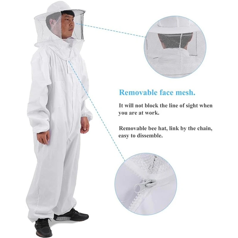 Anti-bee Clothing Beekeeping Protection Protective Suit Professional Costume Beekeeper Boy Safety Clothes Breathable Keeping Top view 3