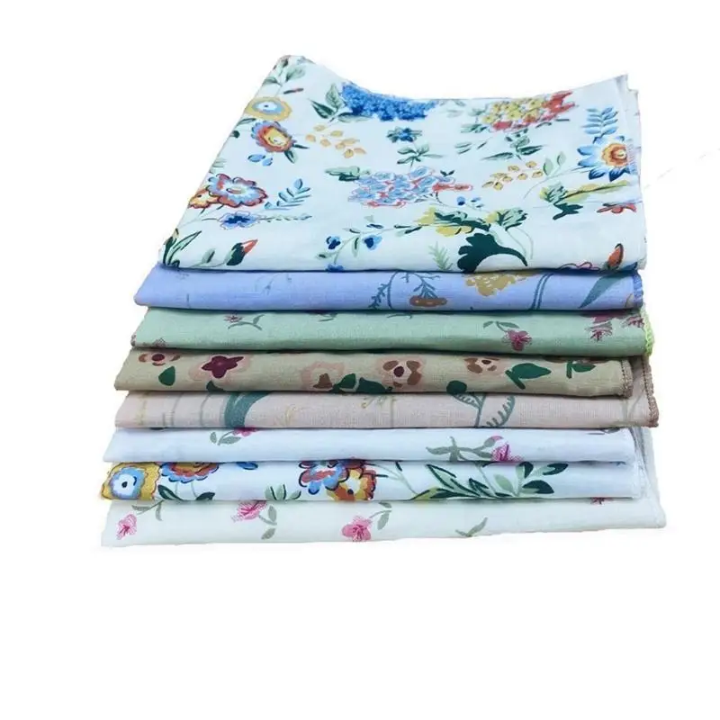 652f Fiary Patrón Fiario Floral Pañero bolsillo Hankies Hankies 10x10 pulgadas Toalla bolsillo absorción