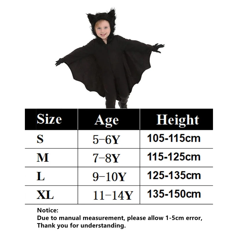 2025 novo traje de vampiro de halloween anime morcego preto deluxe macacão crianças jogos cosplay carnaval luvas roupas novas