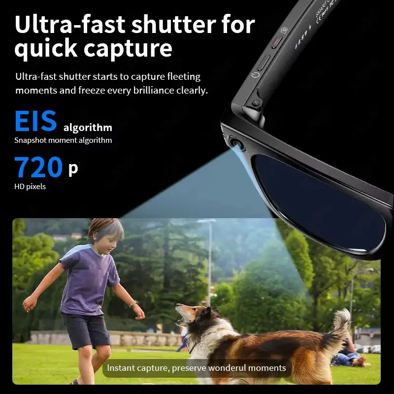 2025 óculos inteligentes homens 8mp câmera wifi bluetooth controle de toque ip65 à prova dip65 água ai tradução com cancelamento de ruído ai óculos feminino