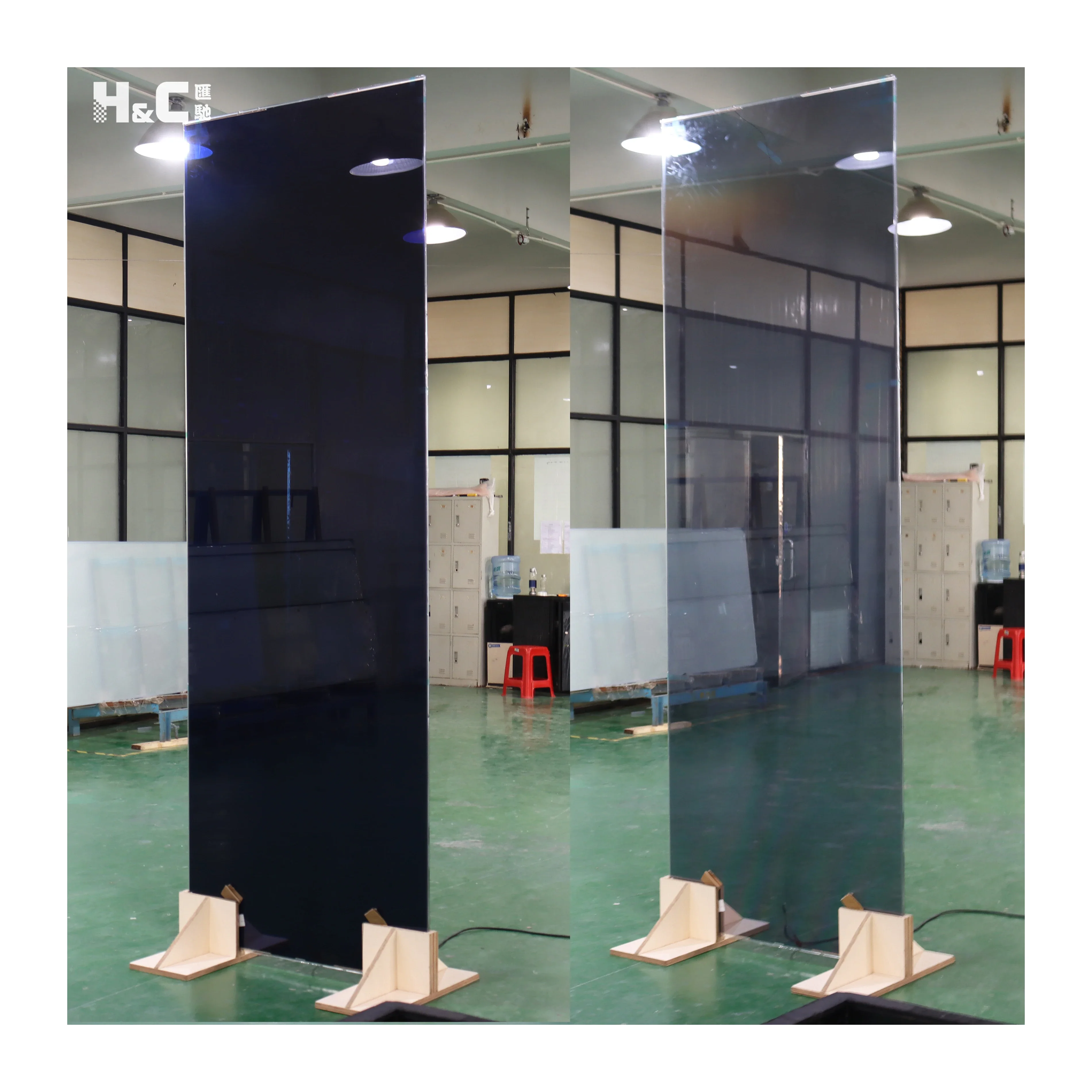 good quality  transparent skylight Facades switchable spd electrochromic smart tint glass