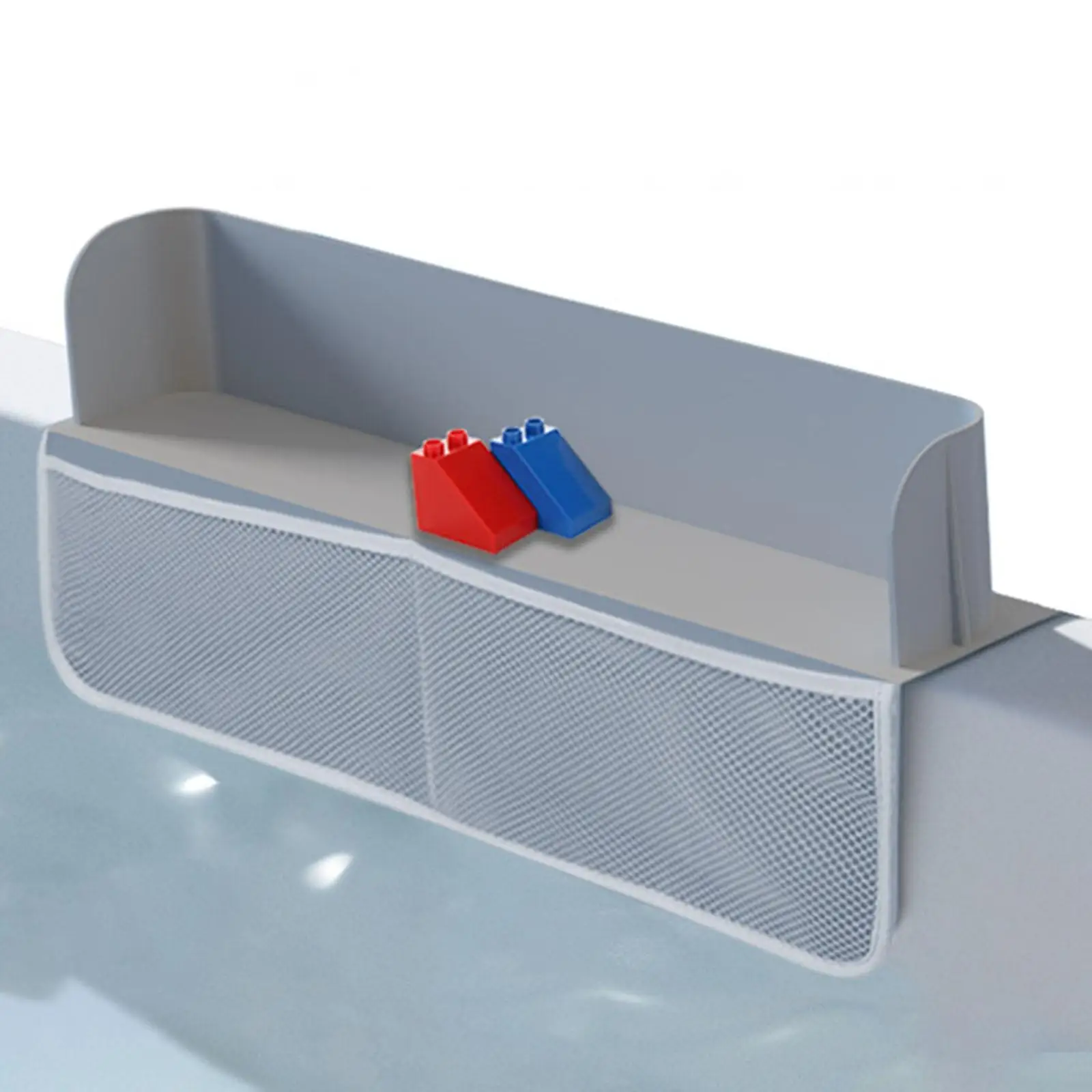 

Полка для ванны, прикрепляемая для ванны, силиконовая с присоской, брызговик для ванны, поднос для игрушек для ванной, ванной комнаты, детей ясельного возраста