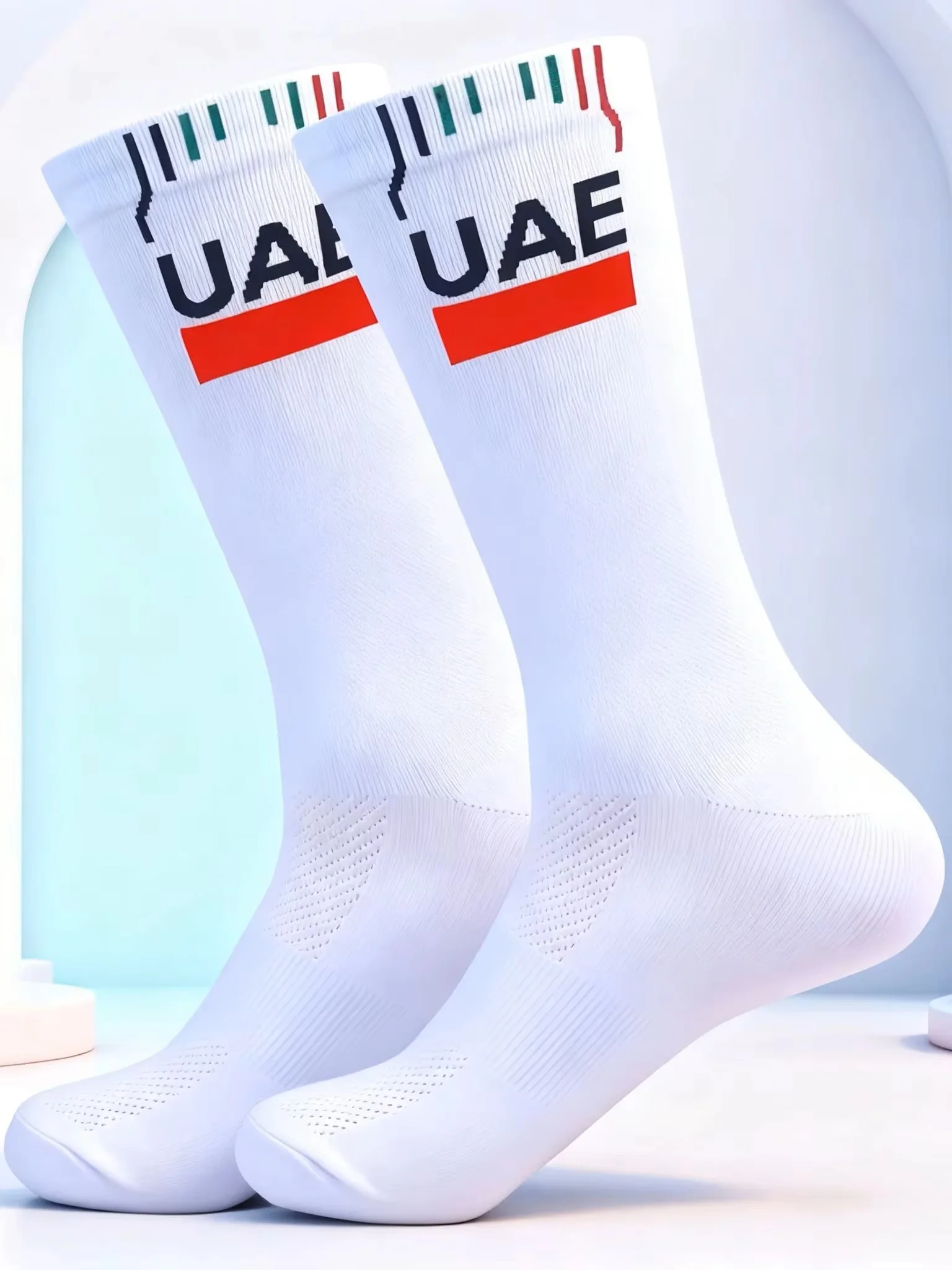 AliExpress NONE NEW 2026 Cycling Socks Men Women UAE Team Breathable Quick Dry Outdoor Football Running Bike Socks