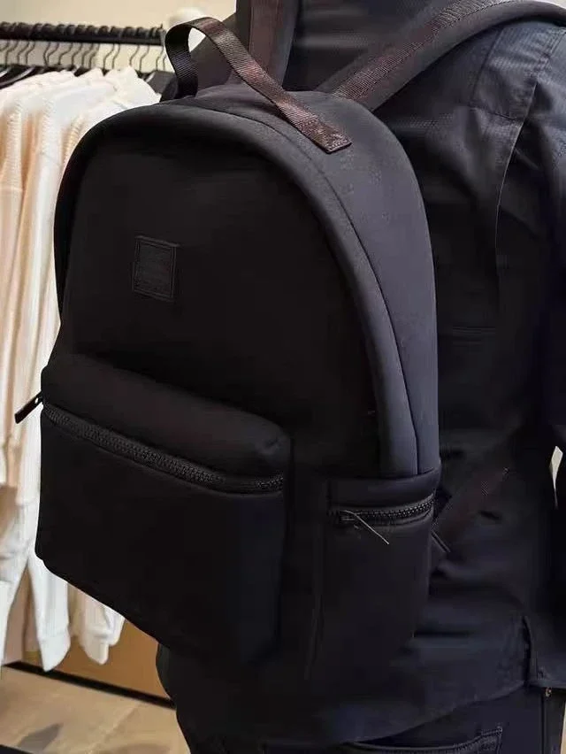 آل حقيبة مدرسية ترفيهية مقاومة للماء من النيوبرين غير اللامع لون نقي حقيبة كتف رياضية خارجية سعة كبيرة حقيبة ظهر للكمبيوتر المحمول للسفر #1