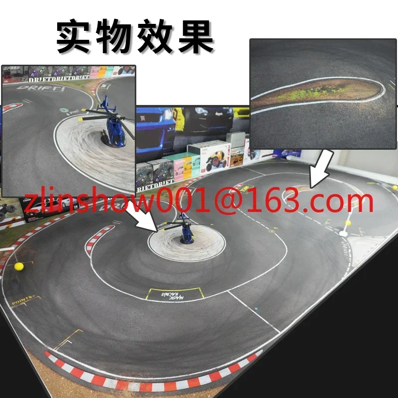 2Mm thick 1/24/28 RC mosquito car drift track floor mat with thickness sound insulation rear drive 4WD