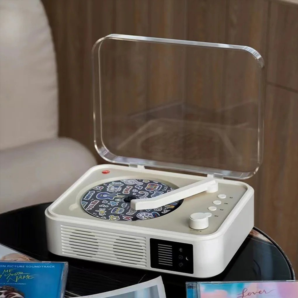 Retro CD Player Album Player Retro Fever Sound Quality CD Disc Charging All-in-One Bluetooth Audio Gift view 5