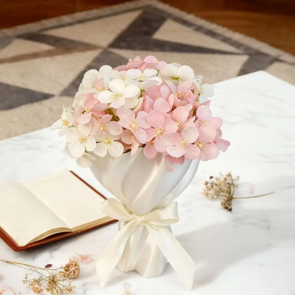 Lightweight Durable Table Centerpiece Unique 3d Printed Flower Holder 3d Printed Cream Vase with Silk Texture for Rustic