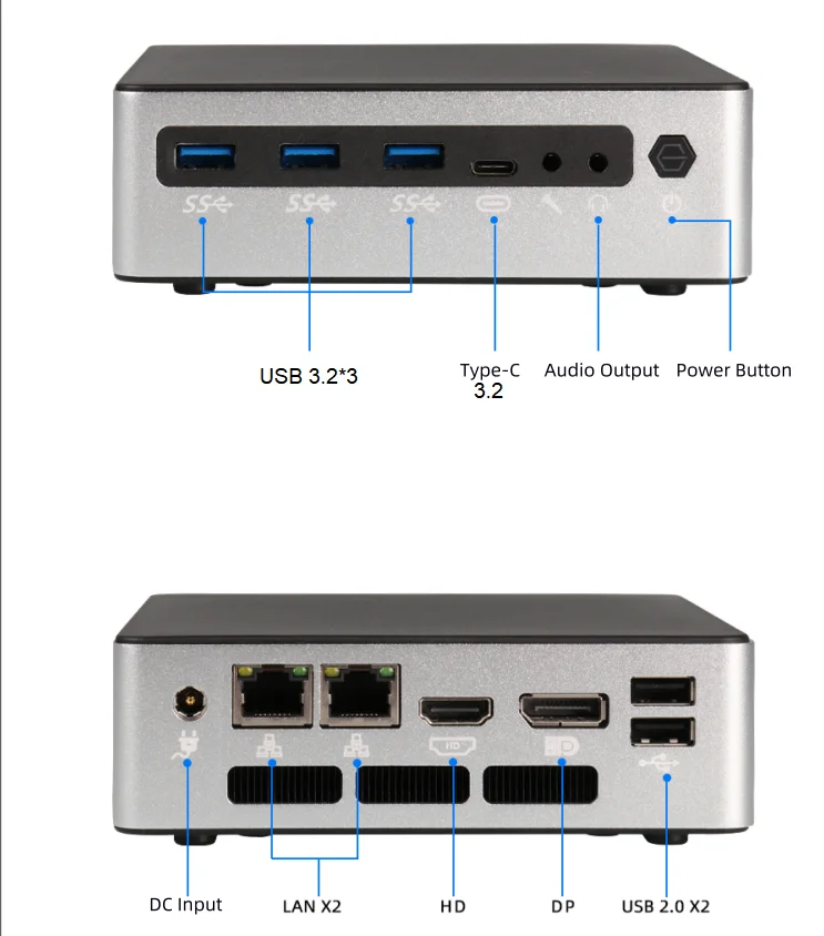 

Мини-ПК 14-го поколения Ultra5 125u Nuc Nano, 4.3 ГГц, для игр, X86, 2 порта Ethernet, Windows 10/11, Linux Ubuntu, DDR5