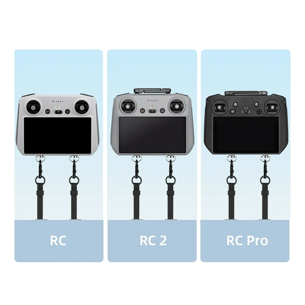 حبل عالمي لجهاز التحكم عن بعد RC/RC 2/RC Pro حزام رقبة قابل للتعديل لـ DJI Flip/Neo/Air 3S/Mini 4 Pro/Mavic 3 ملحق