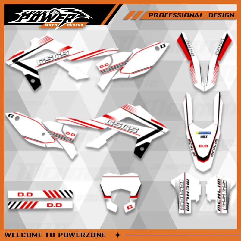 

Powerzone для газового газа GASGAS EC 125-450cc 2012 2013 2014 2015 2016 2017, графические наклейки, наклейки, фон, индивидуальный номер