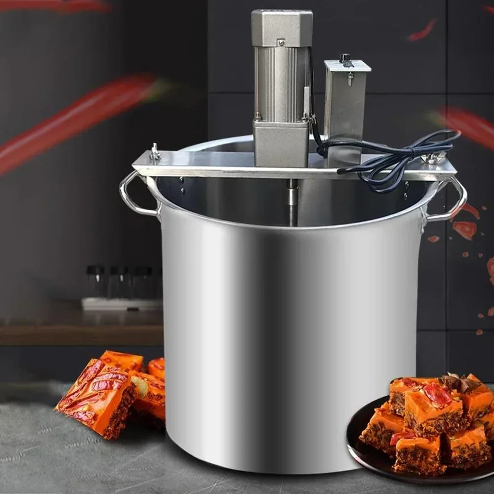 

Electric Stir Frying Machine 220V Commercial Hot Pot Base Mixer for Chili Sauce Jam Food Cooking Equipment with Heating Function