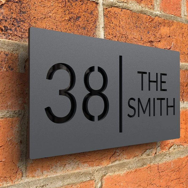 

Personalized Design Mailbox Sign Custom Acrylic House Numbers Sign Address Plaque Floating 3D Letter Home Outdoor Name Plates
