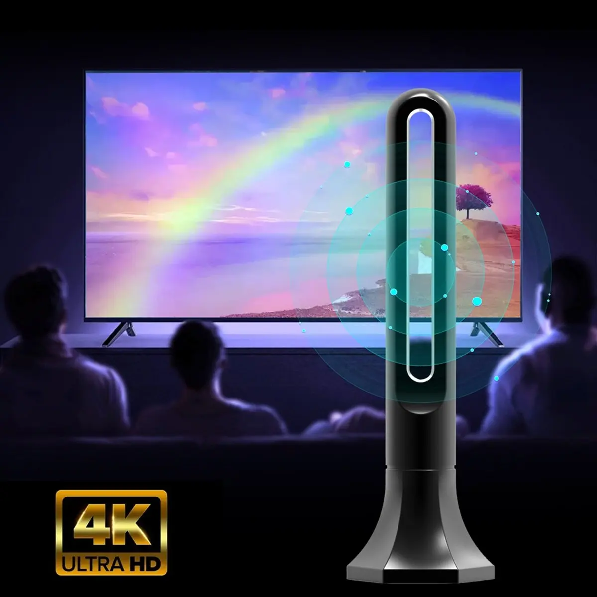 OK TV Antenna 4K1080p Indoor Digital HD Upgraded Full 360° Signal Reception Digital Antenna for Local Channels