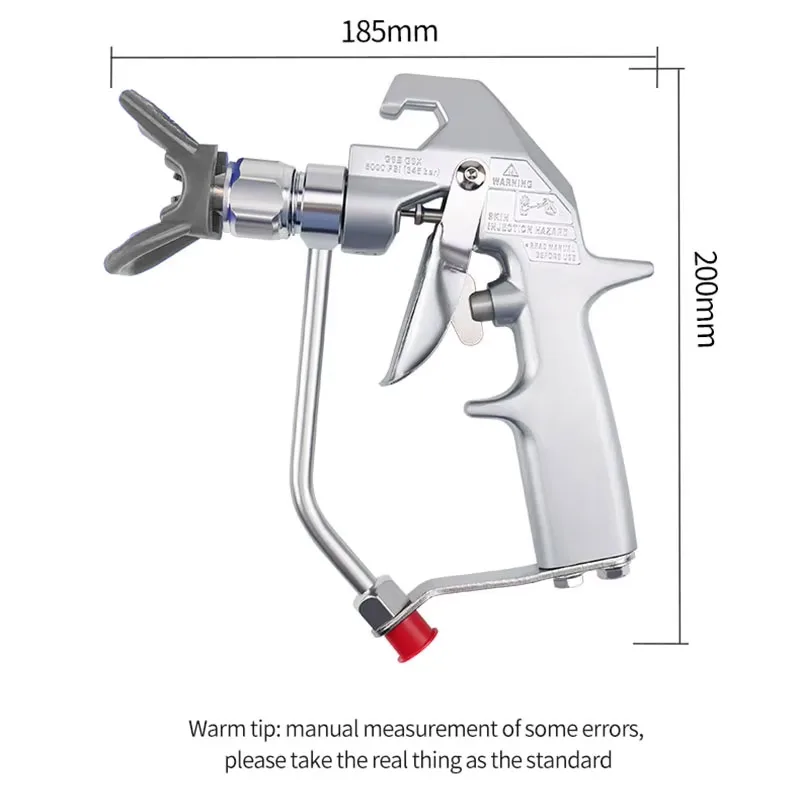 Pistol Semprot Cat Airless Tekanan Tinggi 3600PSI dengan Pelindung Nozzle 517 untuk Mesin Penyemprot Pompa Wagner